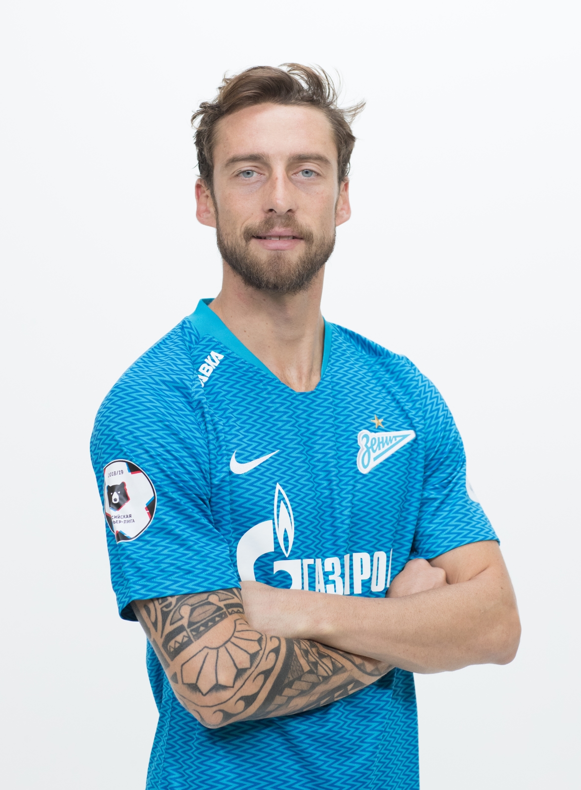 Фотосессия футболистов и тренеров основного состава ФК «Зенит» сезона 2018/19