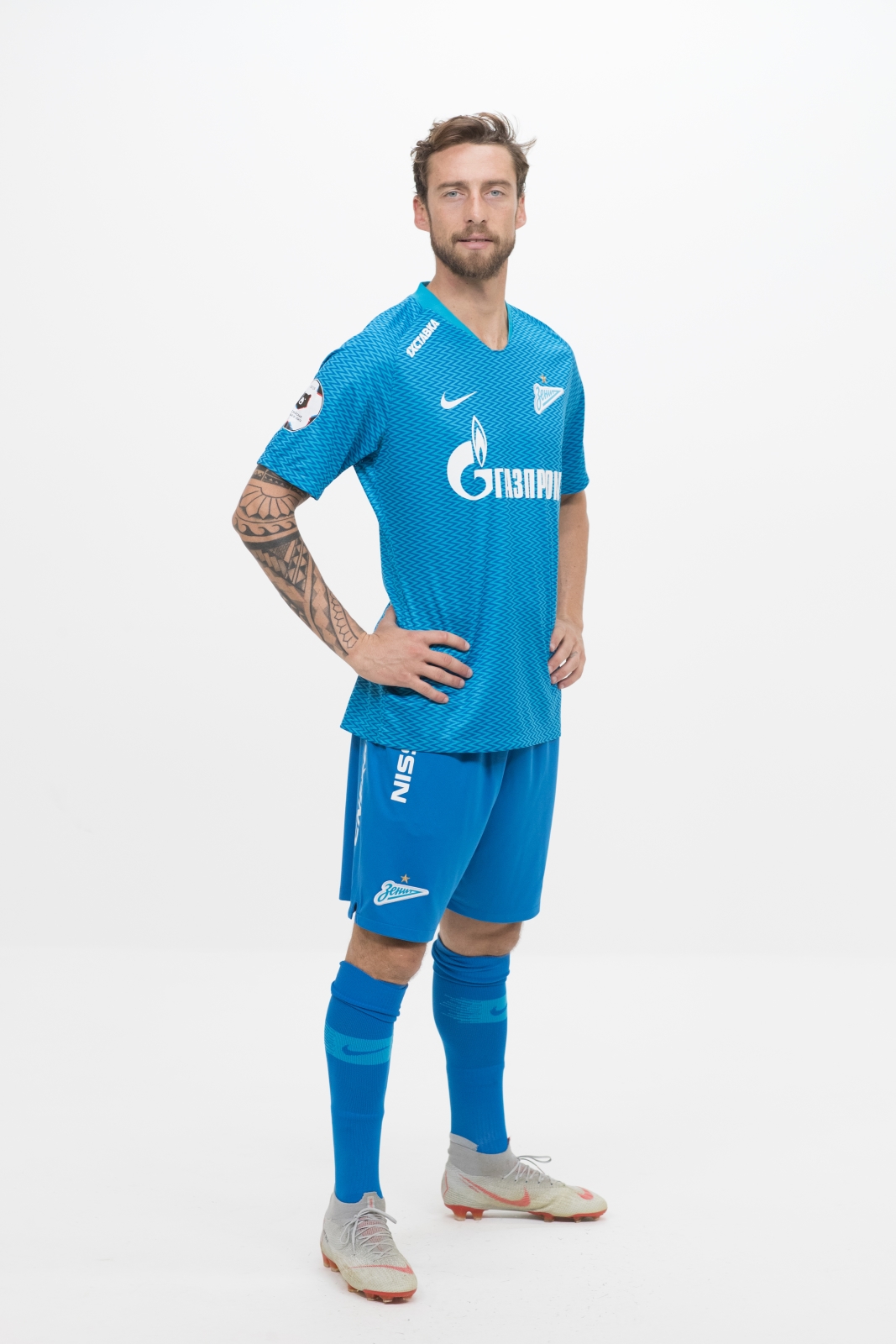 Фотосессия футболистов и тренеров основного состава ФК «Зенит» сезона 2018/19