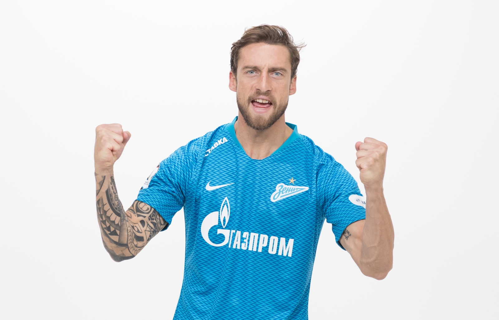 Фотосессия футболистов и тренеров основного состава ФК «Зенит» сезона 2018/19