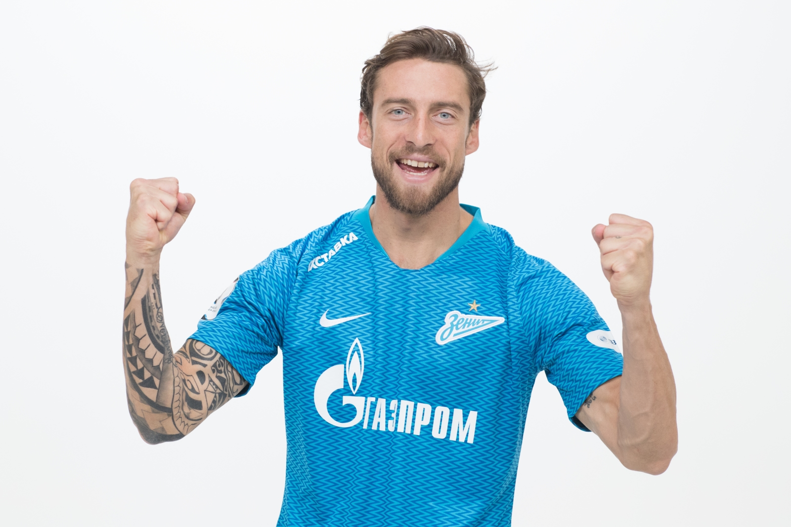 Фотосессия футболистов и тренеров основного состава ФК «Зенит» сезона 2018/19