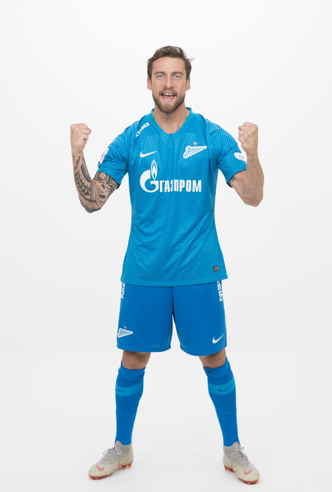 Фотосессия футболистов и тренеров основного состава ФК «Зенит» сезона 2018/19