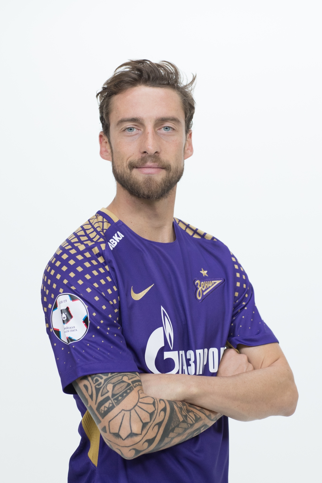 Фотосессия футболистов и тренеров основного состава ФК «Зенит» сезона 2018/19