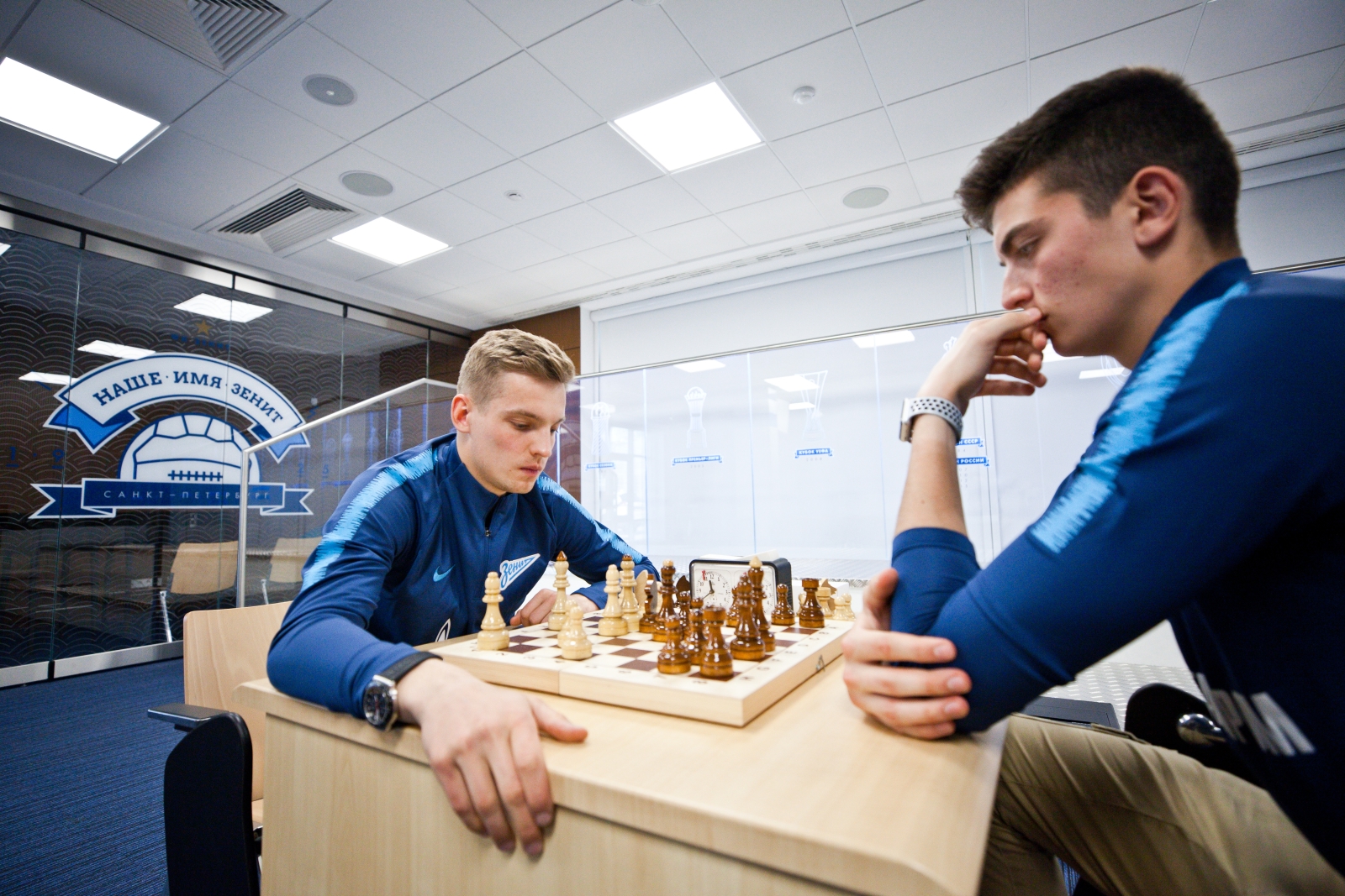 Финал шахматного турнира среди игроков «Зенита»-2 и «Зенита»-м