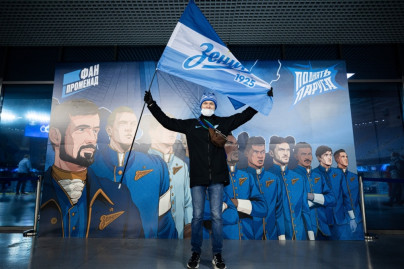 Фан-променад на матче Лиги Чемпионов УЕФА 2020/21, «Зенит» — «Брюгге»