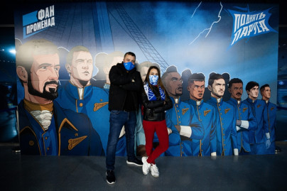 Фан-променад на матче Лиги Чемпионов УЕФА 2020/21, «Зенит» — «Брюгге»