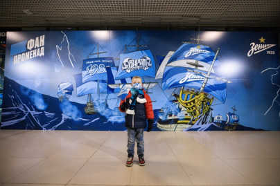 Фан-променад на матче Лиги Чемпионов УЕФА 2020/21, «Зенит» — «Брюгге»