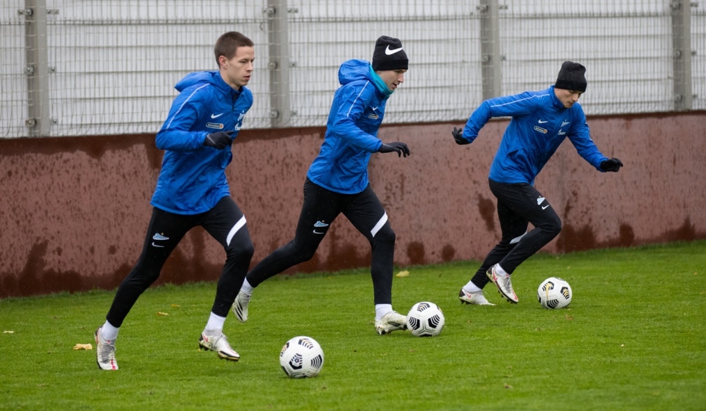 Тренировка «Зенита» перед матчем с «Рубином»