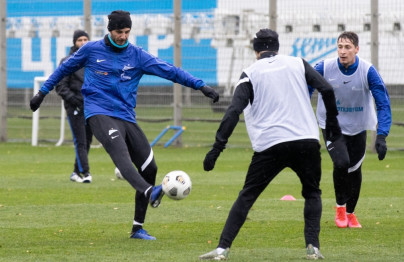 Тренировка «Зенита» перед матчем с «Рубином»