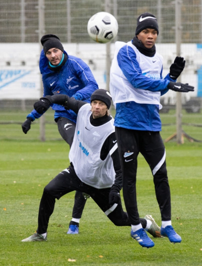 Тренировка «Зенита» перед матчем с «Рубином»