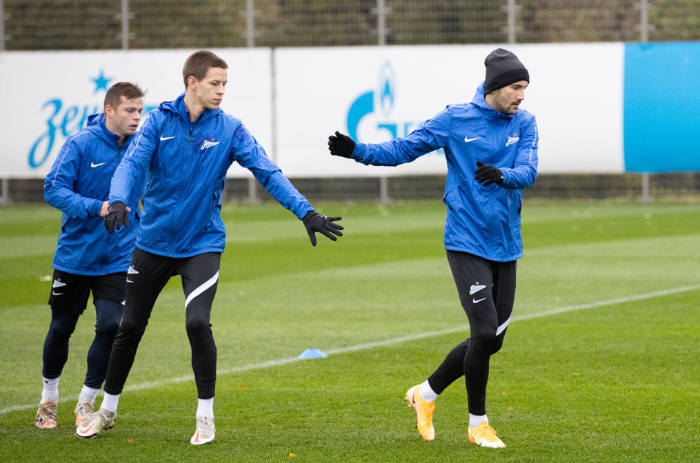 Тренировка «Зенита» перед матчем с «Лацио»