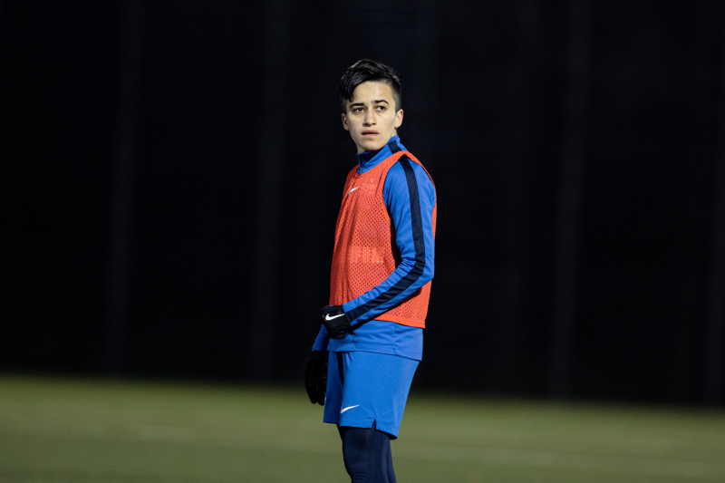 Тренировка женской команды перед матчем с «Енисеем»