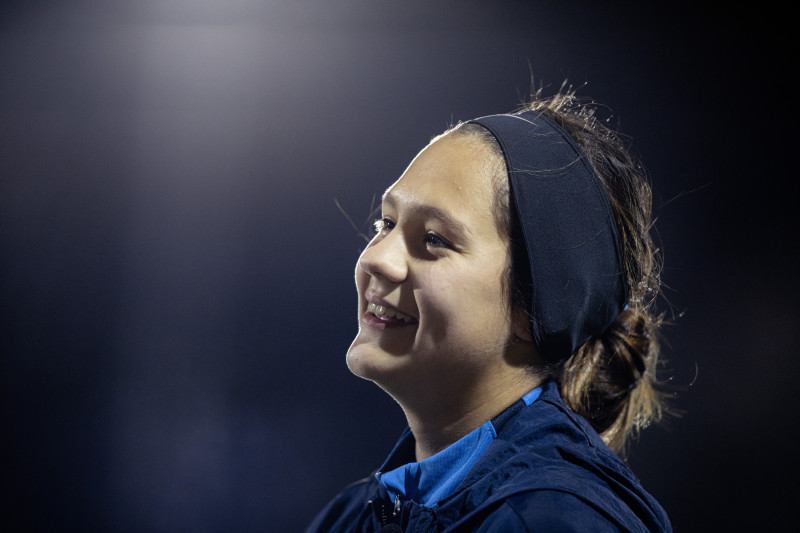 Тренировка женской команды перед матчем с «Енисеем»