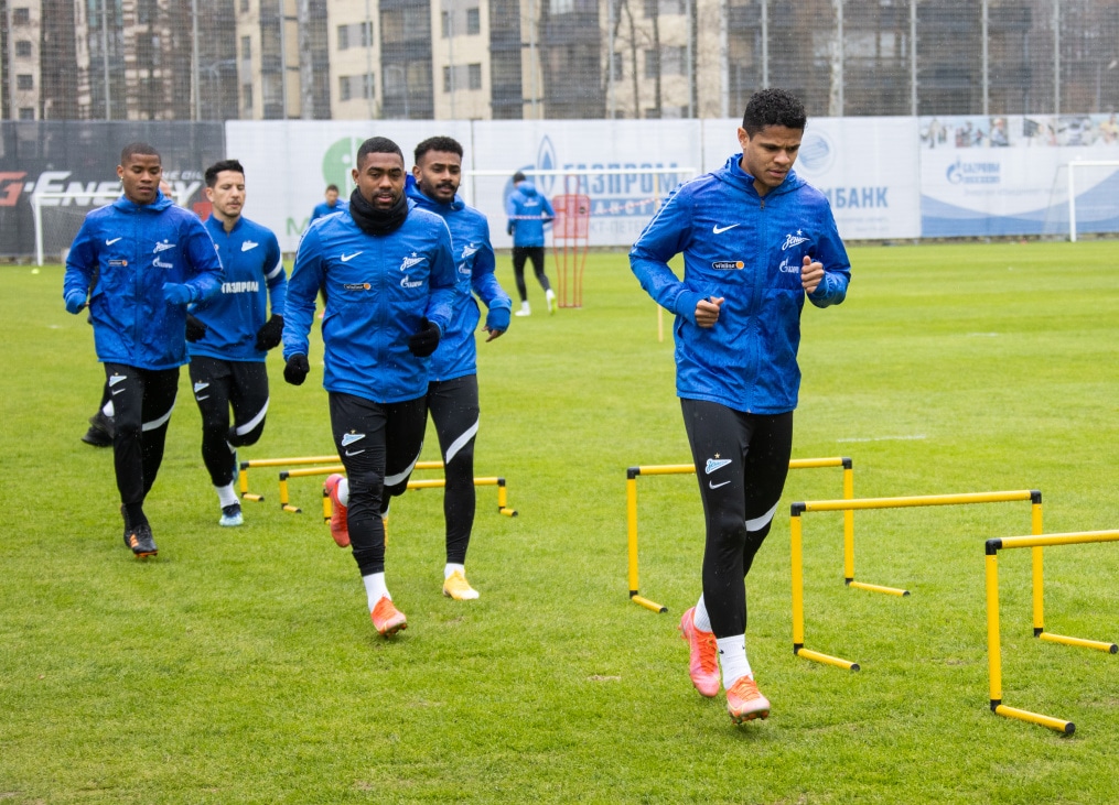 Тренировка «Зенита» перед матчем с «Ротором»