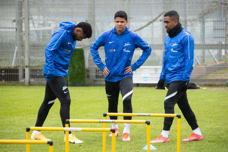 Тренировка «Зенита» перед матчем с «Ротором»