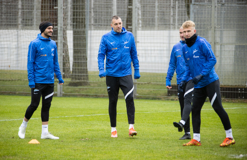 Тренировка «Зенита» перед матчем с «Ротором»