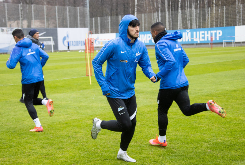 Тренировка «Зенита» перед матчем с «Ротором»