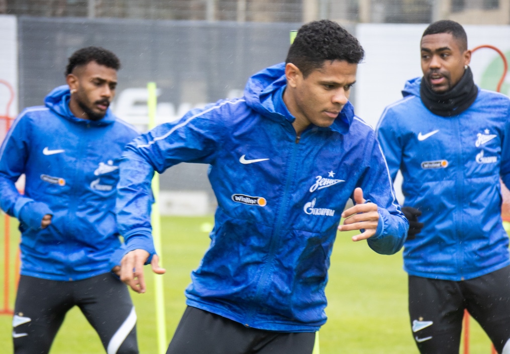 Тренировка «Зенита» перед матчем с «Ротором»