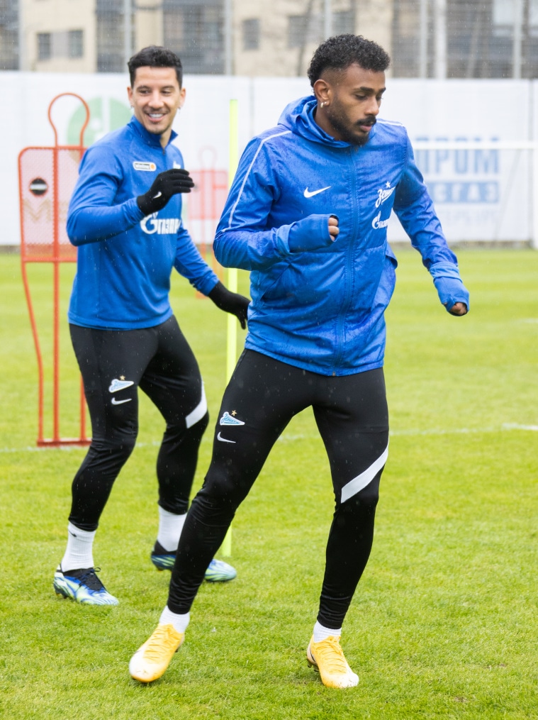 Тренировка «Зенита» перед матчем с «Ротором»