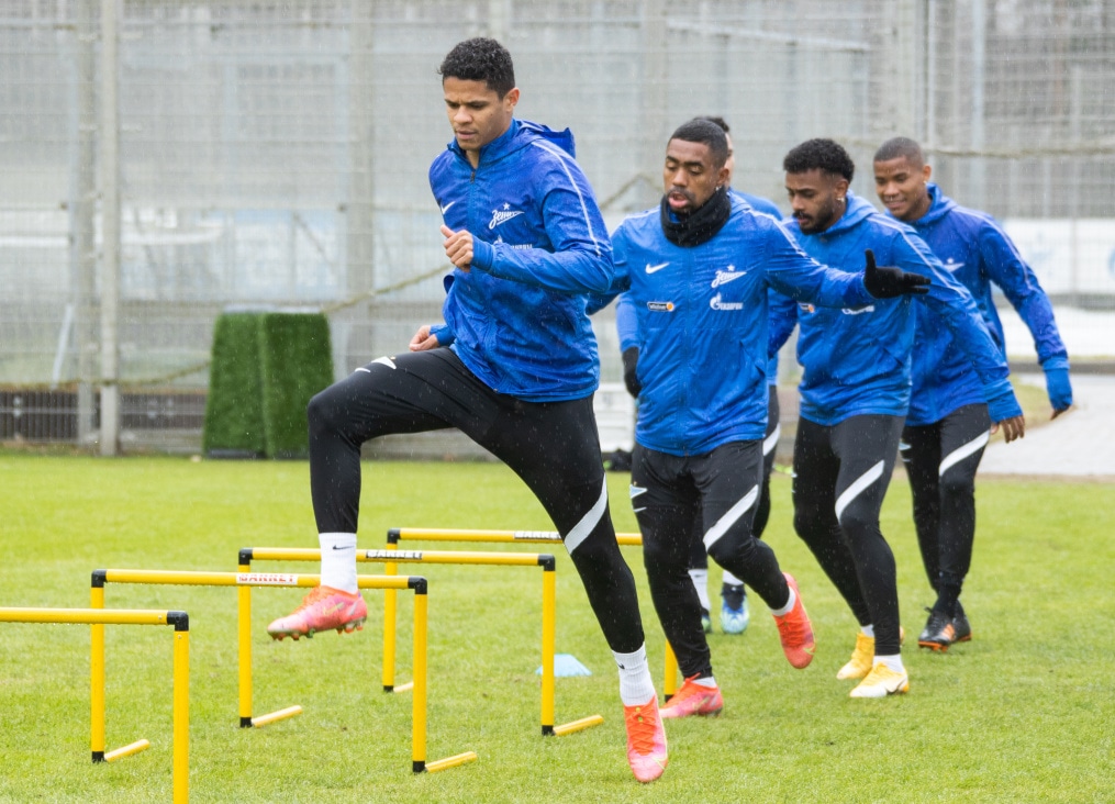 Тренировка «Зенита» перед матчем с «Ротором»