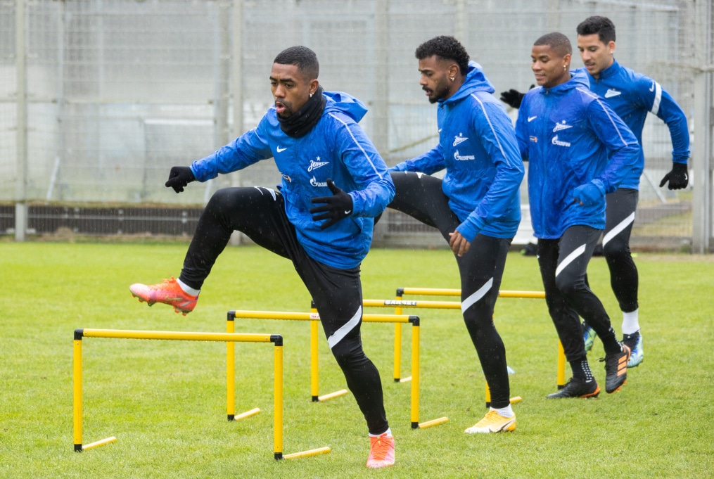 Тренировка «Зенита» перед матчем с «Ротором»