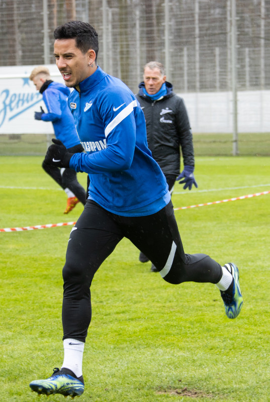 Тренировка «Зенита» перед матчем с «Ротором»