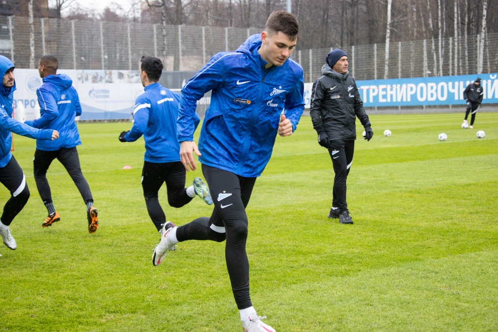 Тренировка «Зенита» перед матчем с «Ротором»