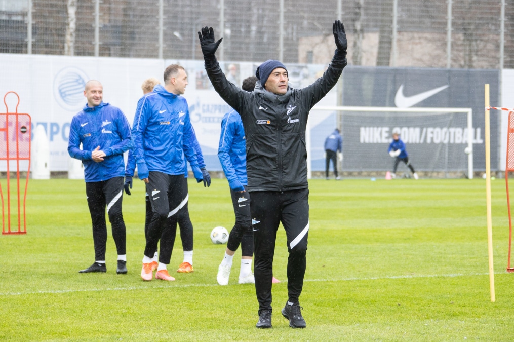 Тренировка «Зенита» перед матчем с «Ротором»