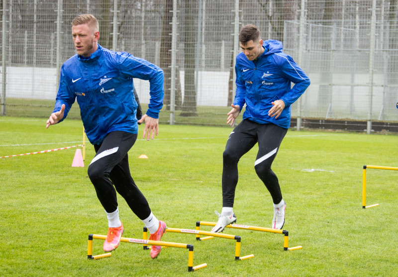 Тренировка «Зенита» перед матчем с «Ротором»