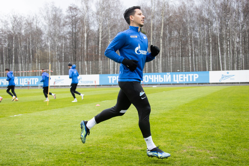 Тренировка «Зенита» перед матчем с «Ротором»