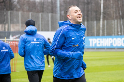 Тренировка «Зенита» перед матчем с «Ротором»