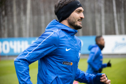 Тренировка «Зенита» перед матчем с «Ротором»