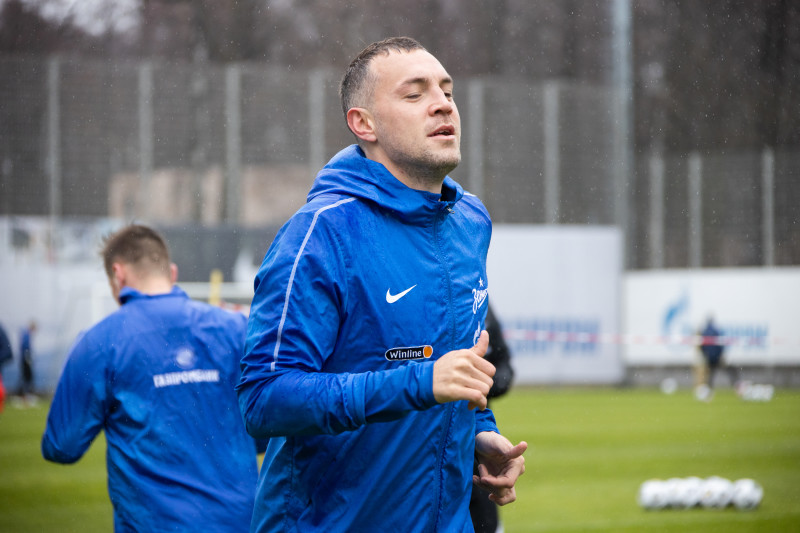 Тренировка «Зенита» перед матчем с «Ротором»