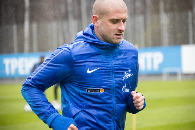 Тренировка «Зенита» перед матчем с «Ротором»