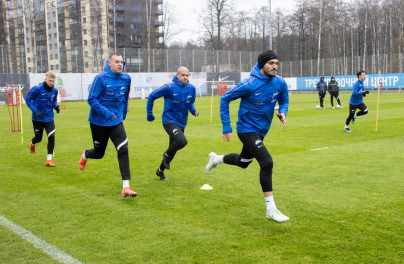 Тренировка «Зенита» перед матчем с «Ротором»