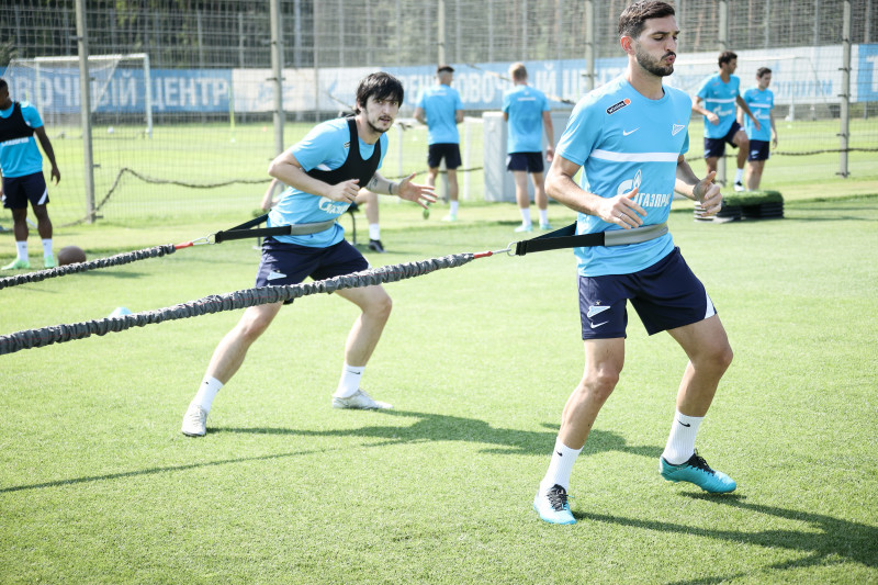 Тренировка «Зенита» перед матчем за Олимп-Суперкубок России