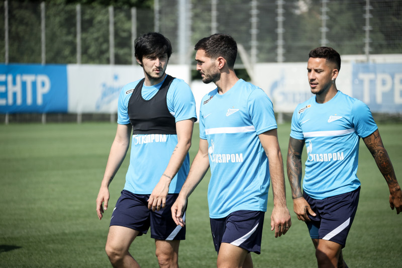Тренировка «Зенита» перед матчем за Олимп-Суперкубок России