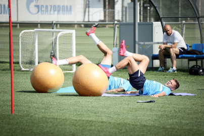 Тренировка «Зенита» перед матчем за Олимп-Суперкубок России