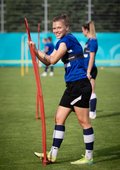 Тренировка женской команды «Зенит» перед матчем с «Енисеем»