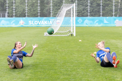 Тренировка женской команды перед полуфиналом Кубка России
