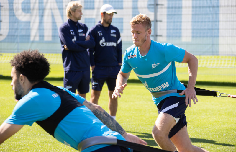 Тренировка «Зенита» перед матчем с «Уфой»