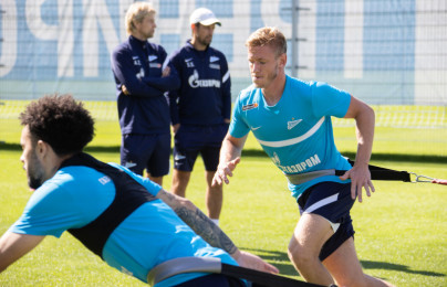 Тренировка «Зенита» перед матчем с «Уфой»