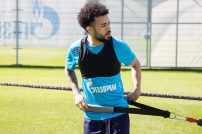 Тренировка «Зенита» перед матчем с «Уфой»