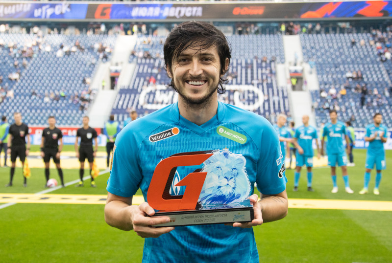 Сердар Азмун, лучший игрок июля-августа по версии «G-Drive»