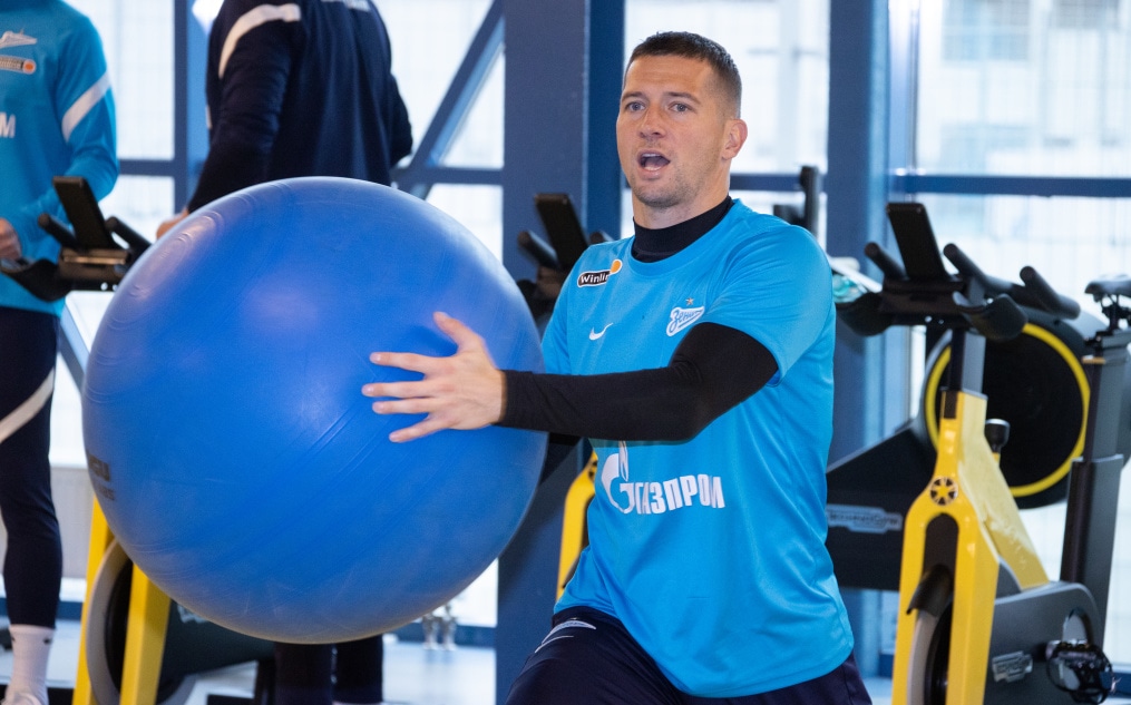 Тренировка «Зенита» перед матчем со «Спартаком»