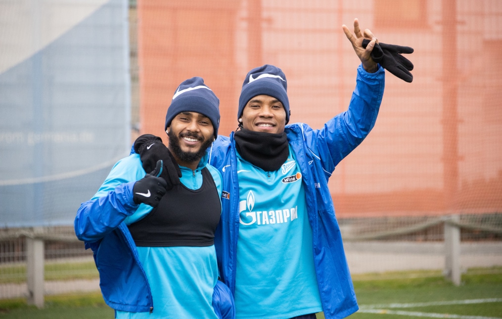 Тренировка «Зенита» перед матчем со «Спартаком»