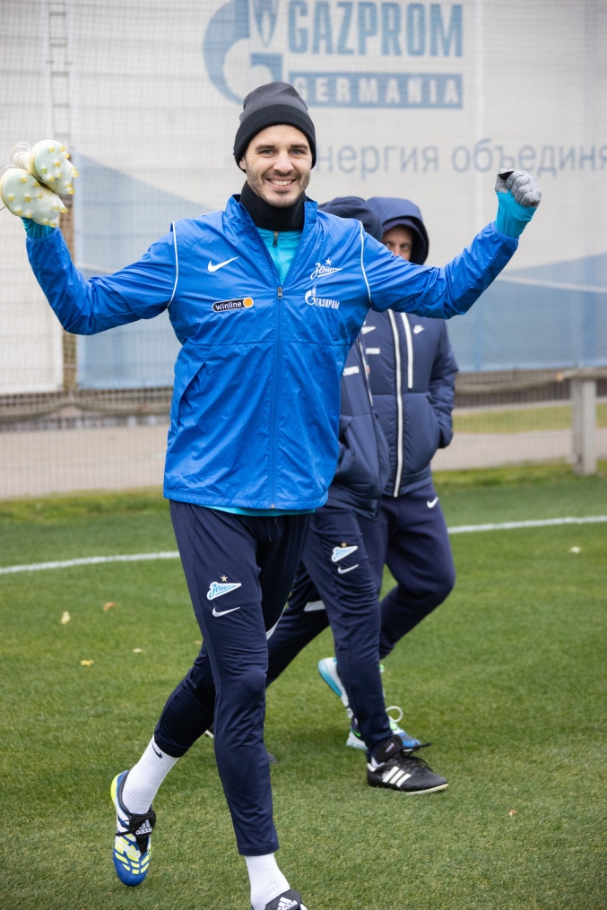 Тренировка «Зенита» перед матчем со «Спартаком»