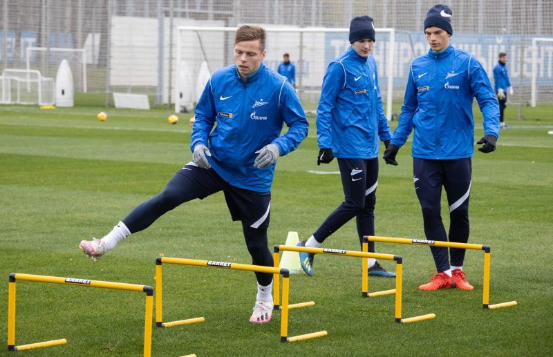 Тренировка «Зенита» перед матчем со «Спартаком»