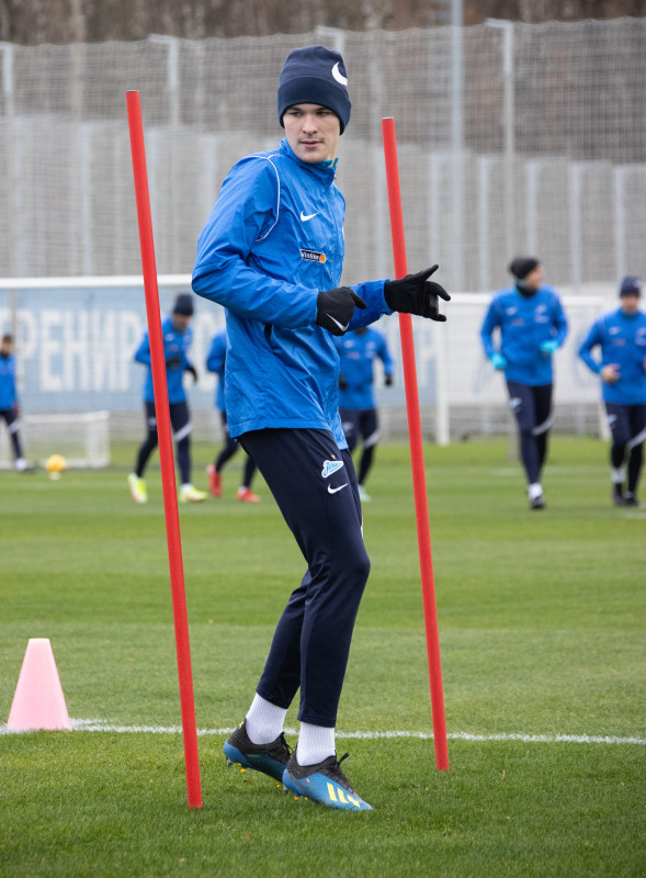 Тренировка «Зенита» перед матчем со «Спартаком»