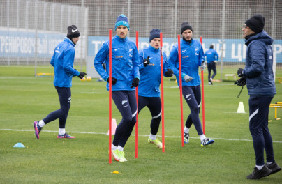 Тренировка «Зенита» перед матчем со «Спартаком»