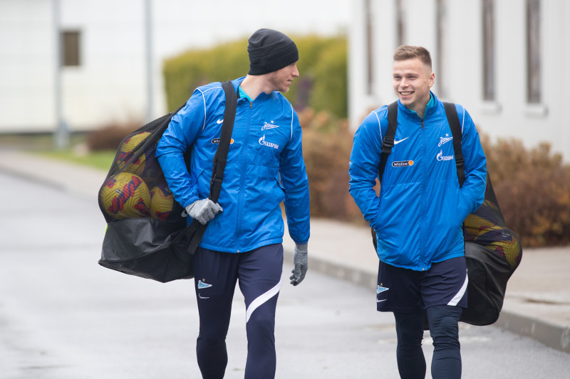 Тренировка «Зенита» перед матчем с «Динамо»